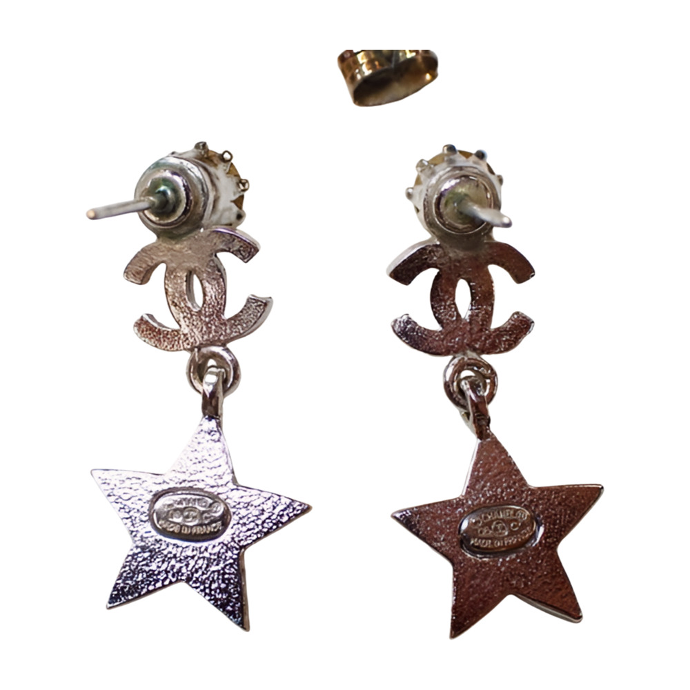 Chanel Coco Mark Star Drop Earrings - Picture 4 of 5